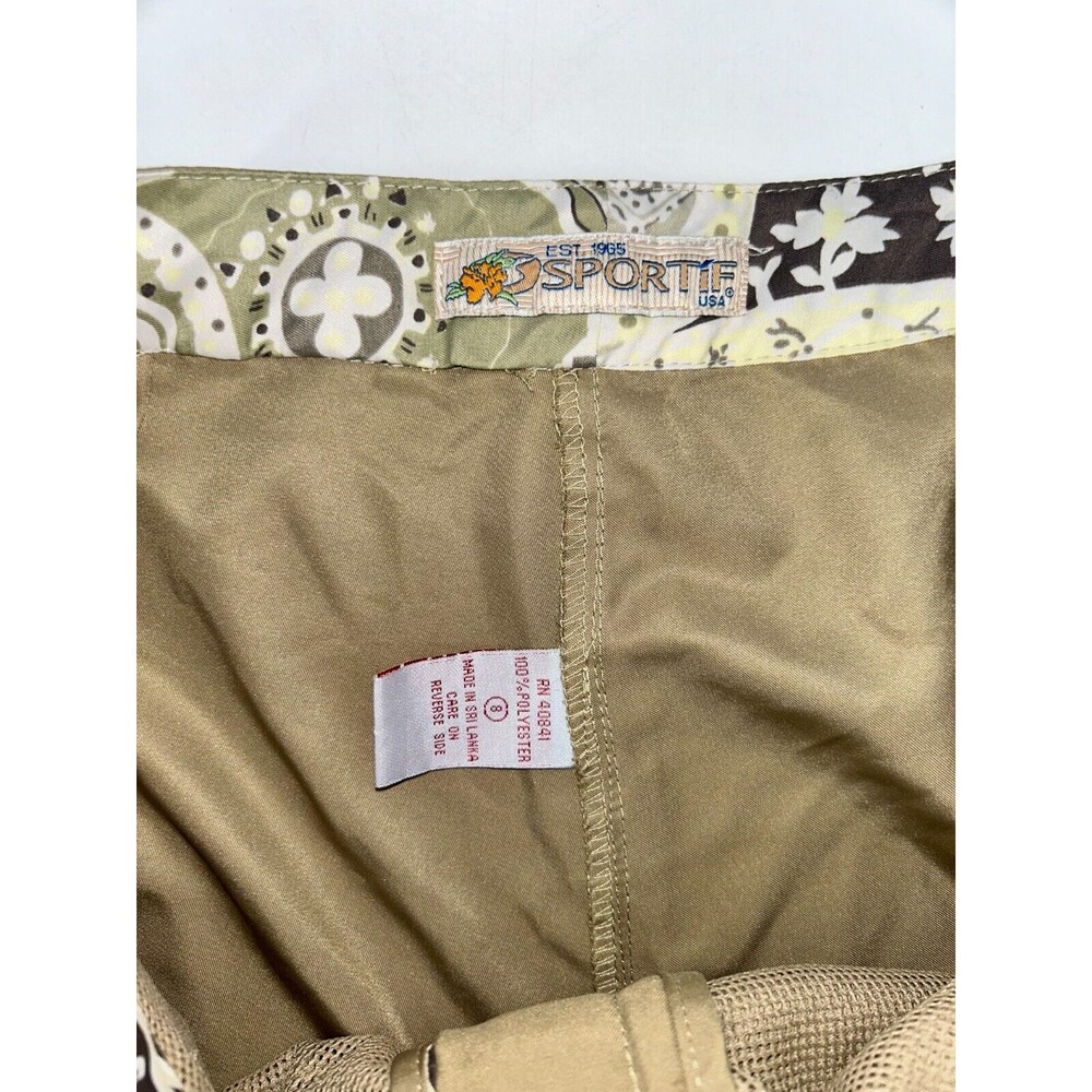 Women's Vintage Sportif USA Khaki Short Size 8 - Picture 5 of 6